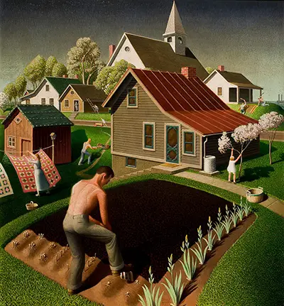Spring in Town Grant Wood